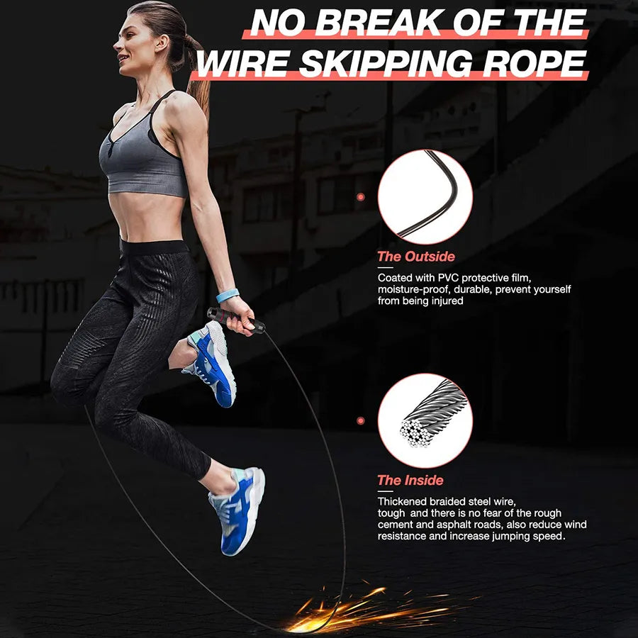 Adjustable Rapid Speed Steel Wire Jump Rope