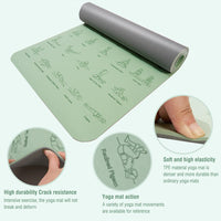 TPE Yoga Mat 183cm*57cm Eco-friendly Non-Slip Sports Fitness Mat For Exercise Yoga And Pilates Gymnastics Mat Fitness Equipment