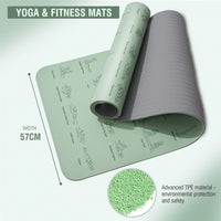 TPE Yoga Mat 183cm*57cm Eco-friendly Non-Slip Sports Fitness Mat For Exercise Yoga And Pilates Gymnastics Mat Fitness Equipment