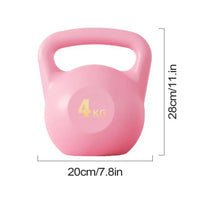 Women Lifting Kettle 2-6kg Dumbbell Carrying Kettlebells Deep Squat Strength Training Fitness Home Exercise Soft Kettlebells